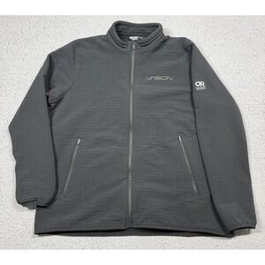 Outdoor Research Jacket Womens XXL Black Grid Soft Shell Fleece Lined Vasion
